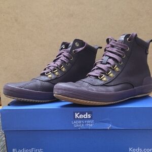 Keds Scout Boot Twill Burgundy Dark Purple High-Top Sneakers